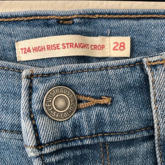 LEVI’S 724 High Rise Straight Crop - Size 28 - Picture 8 of 14